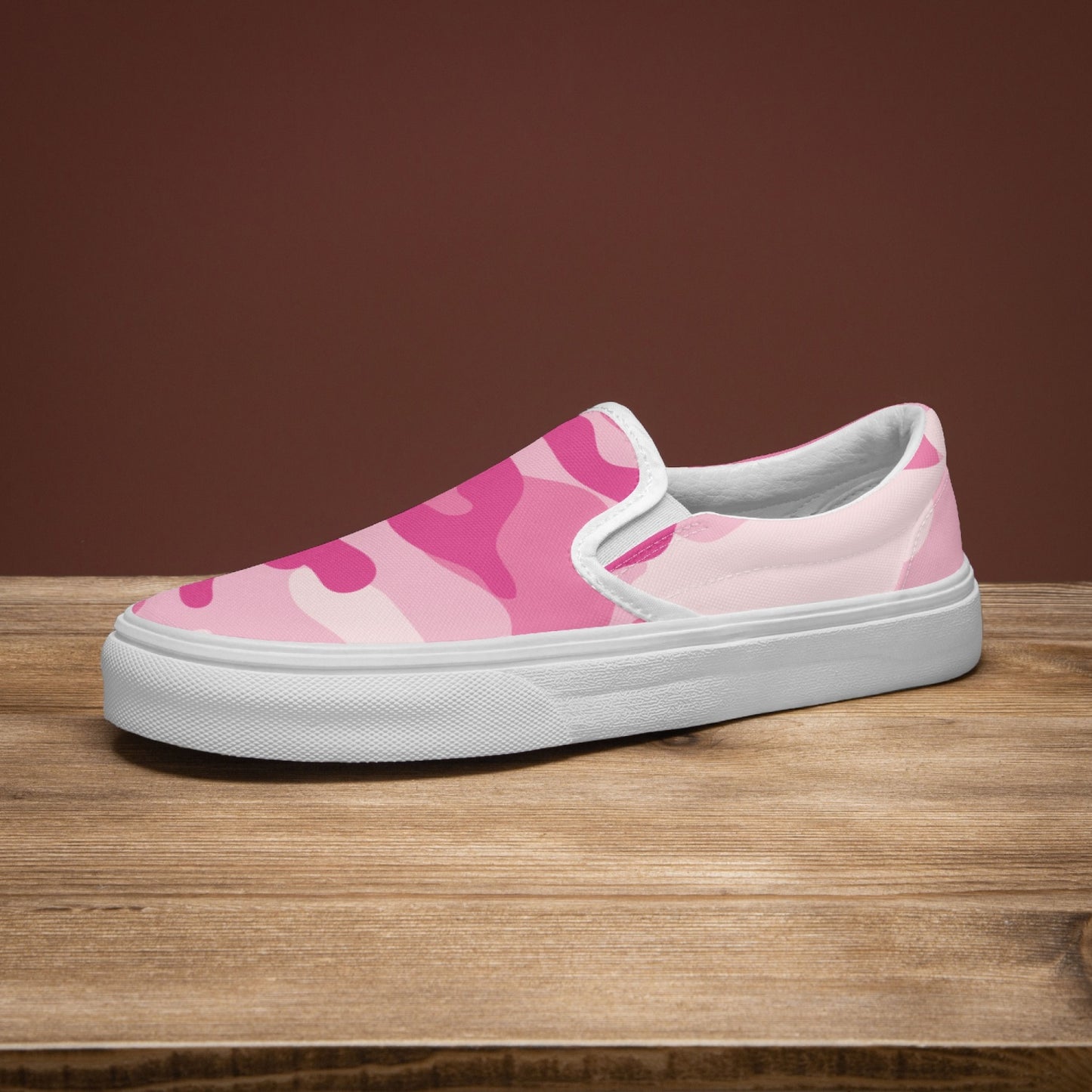 Camo Slip-On Shoes | Lavender Pink Camouflage