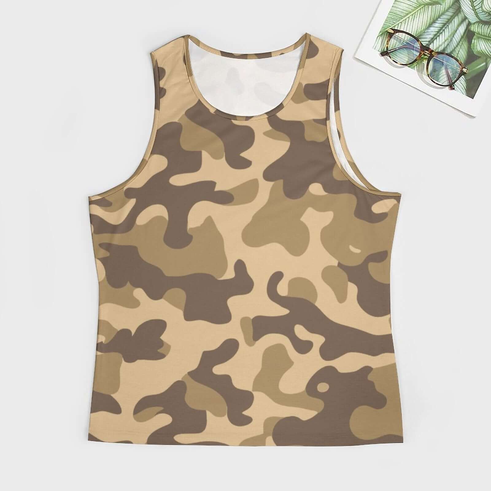 Camo Tank Top | Khaki Camouflage