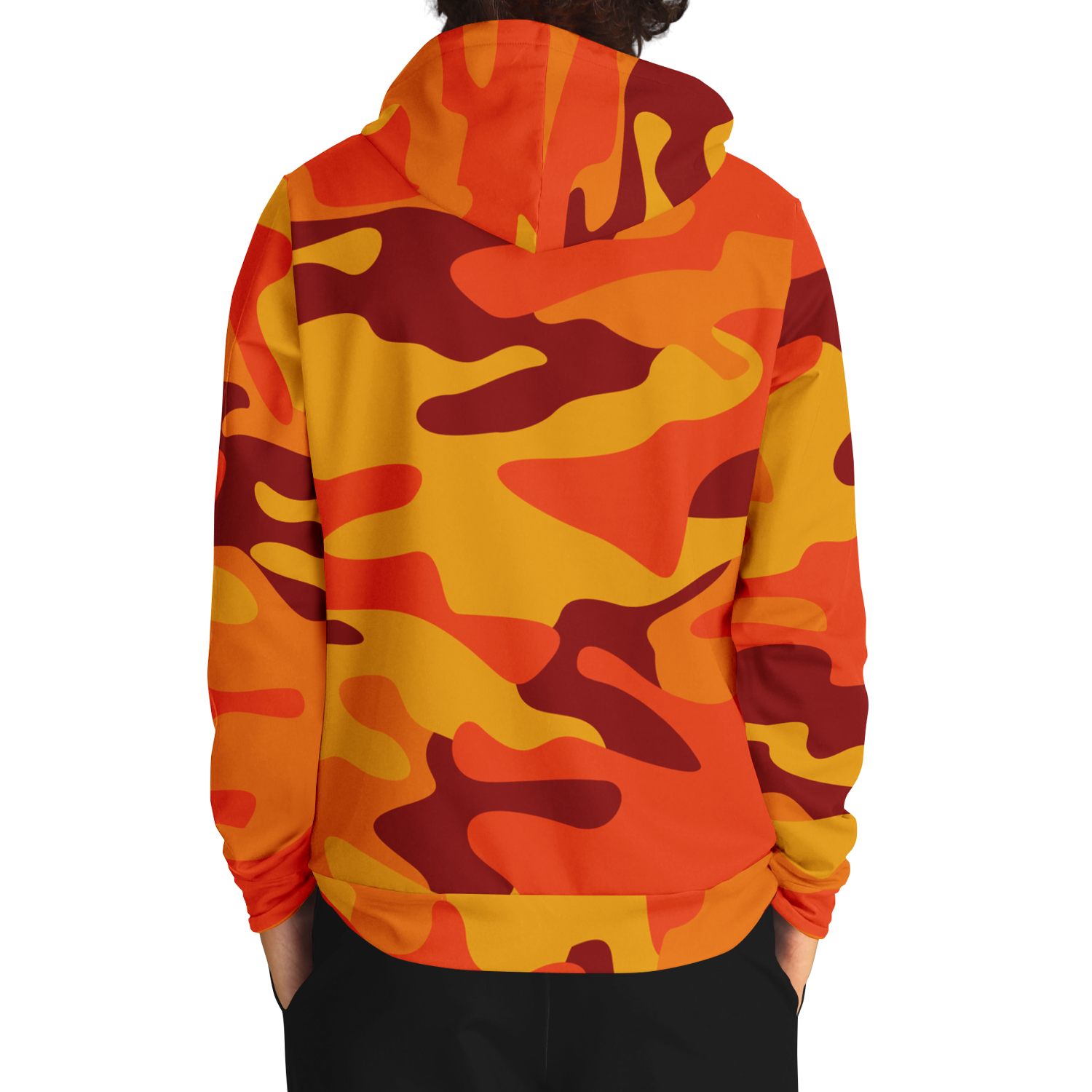 Camo Hoodie | Orange & Red Camouflage Pullover