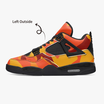 Camo Jordans AJ4 | Orange and Red Camouflage