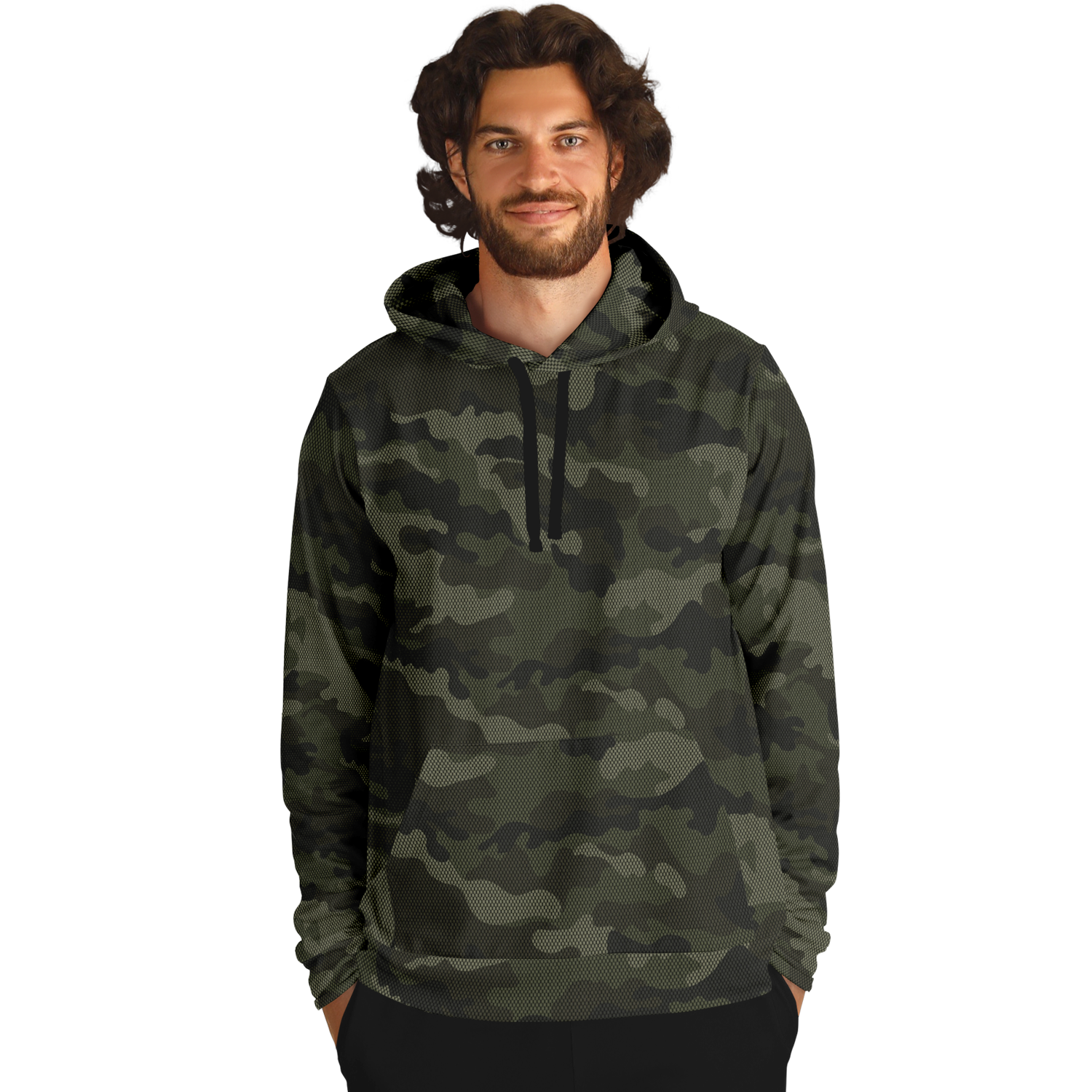 Brown Camo Hoodie | Digital Dotted Camouflage