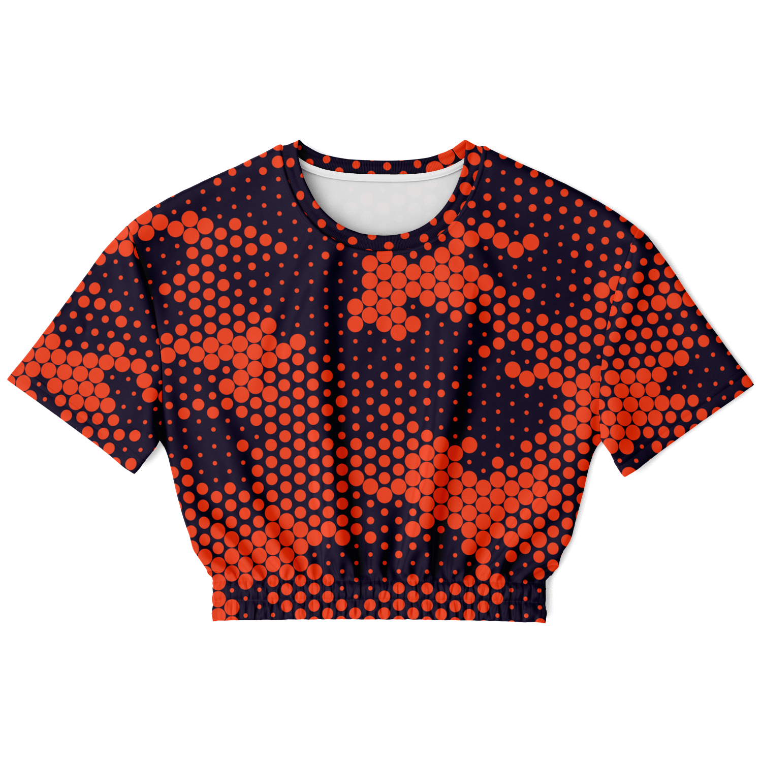 Camo Crop Top Sweatshirt | Orange & Blue Digital Camouflage