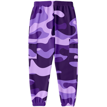 Camo Cargo Pants | Unisex | Purple, Blue & Mauve Camouflage