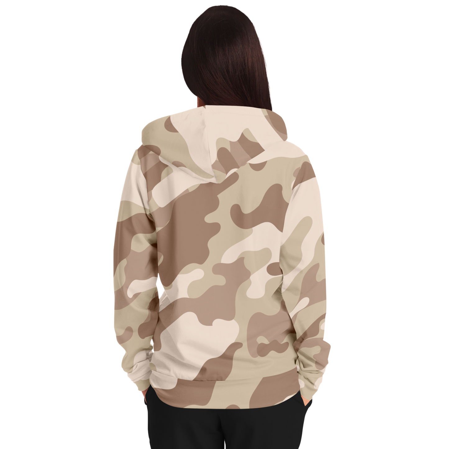 Zip-Up Hoodie | Desert Brown Camouflage