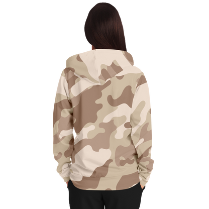 Zip-Up Hoodie | Desert Brown Camouflage