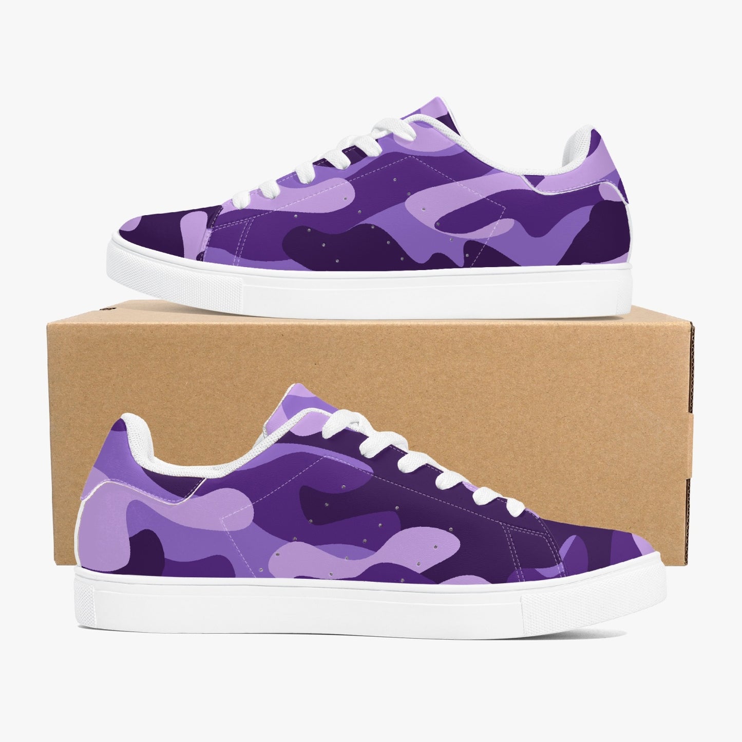 Camo Sneakers | Classic Low-Top | Purple, Blue, & Mauve