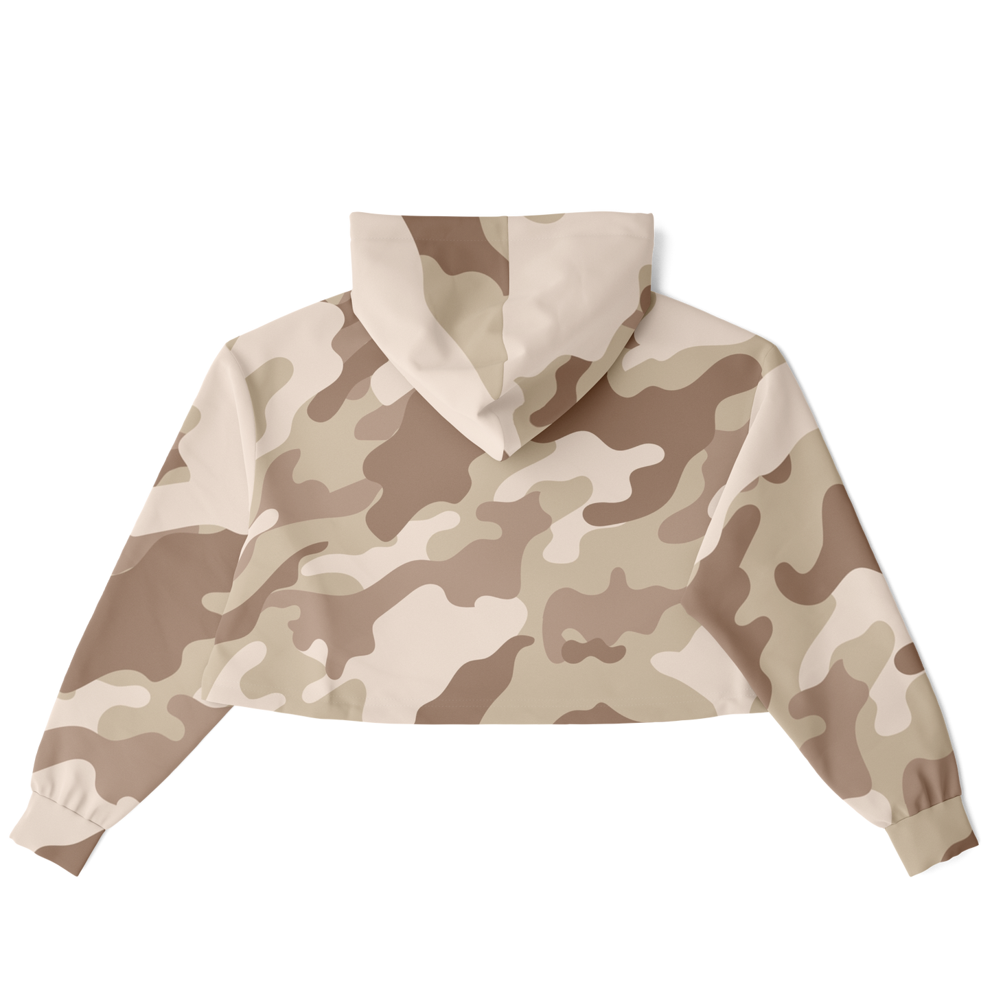 Cropped Hoodie For Women | Brown Desert Camouflage