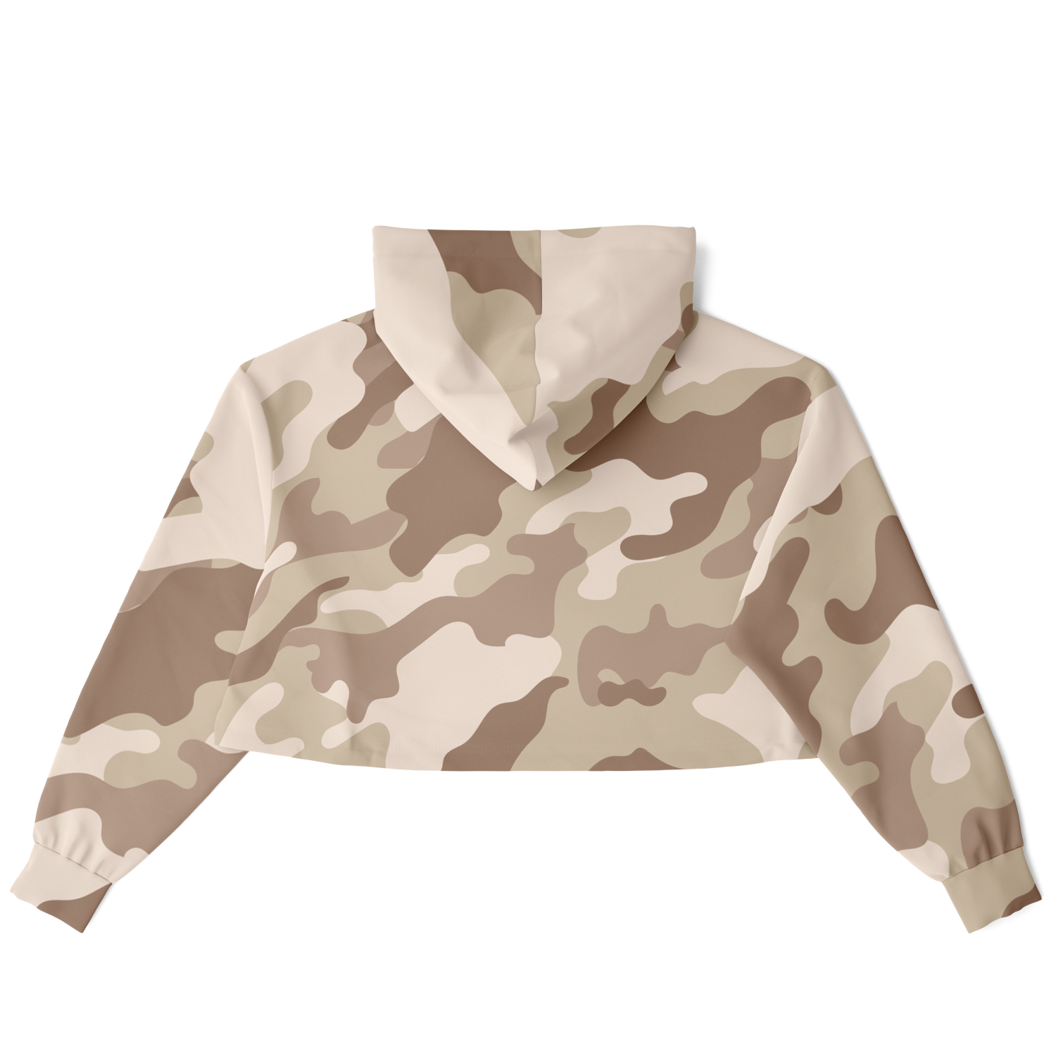 Cropped Hoodie For Women | Brown Desert Camouflage