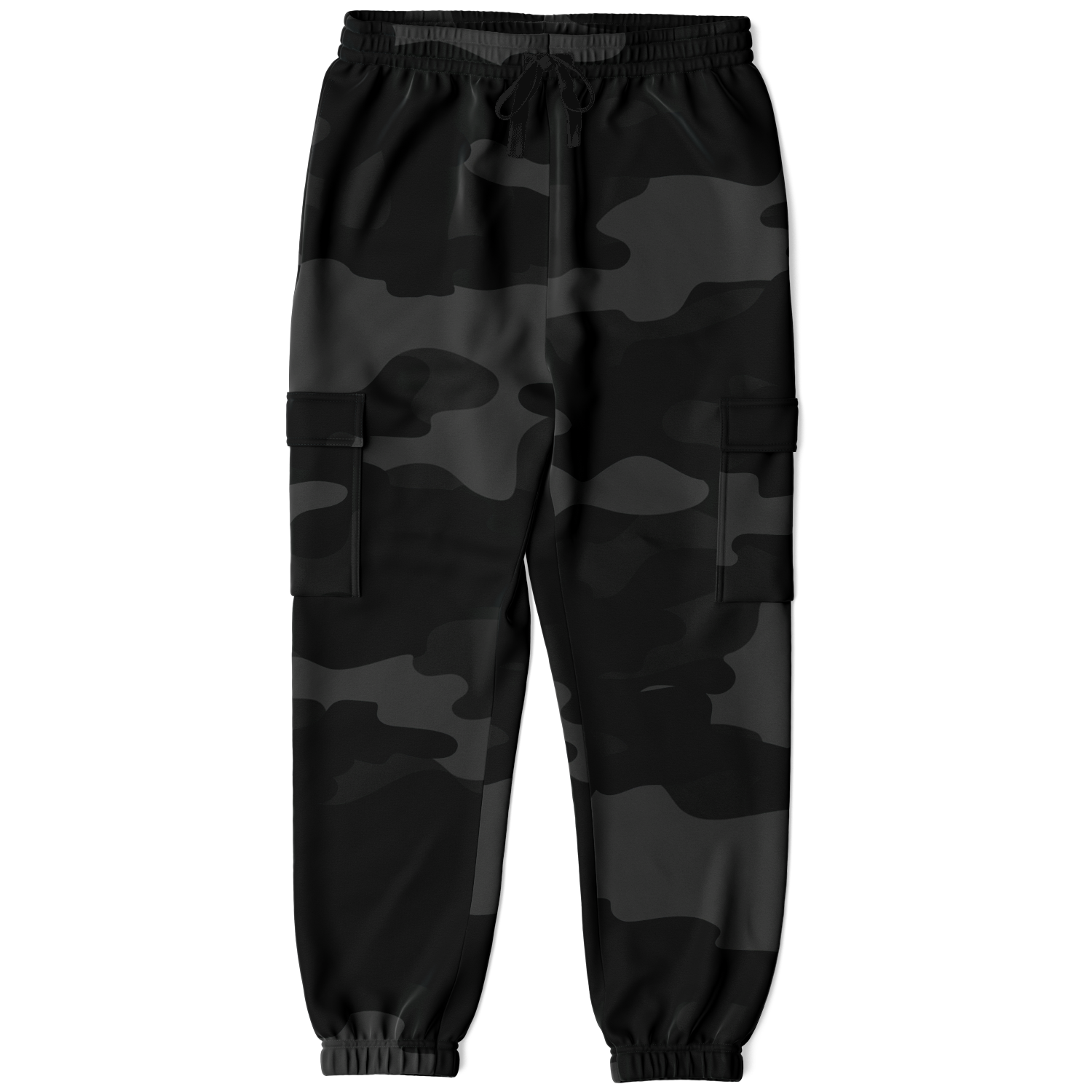 Camo Cargo Pants | Unisex | Black Camouflage