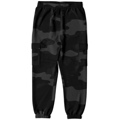 Camo Cargo Pants | Unisex | Black Camouflage