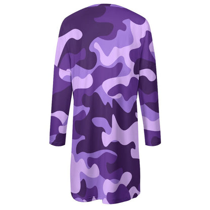 Camo Shirt | Loose Fit Long Sleeves | Purple, Blue, & Mauve