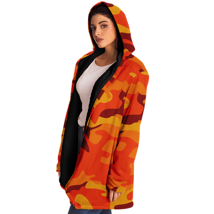 Camo Cloak | Orange & Red Camouflage | Microfleece