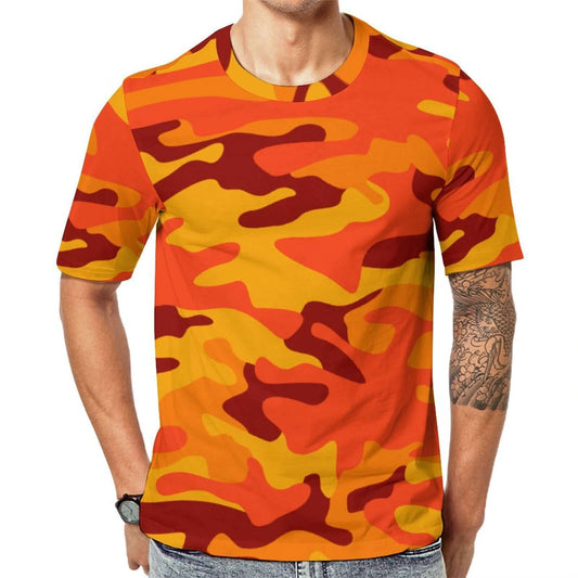 Camo Shirt | Orange & Red Camouflage T