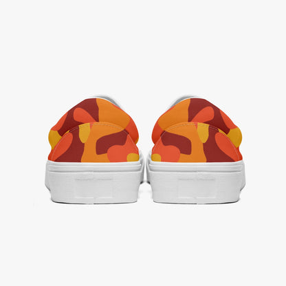 Camo Slip-On Shoes | Orange and Red Camouflage