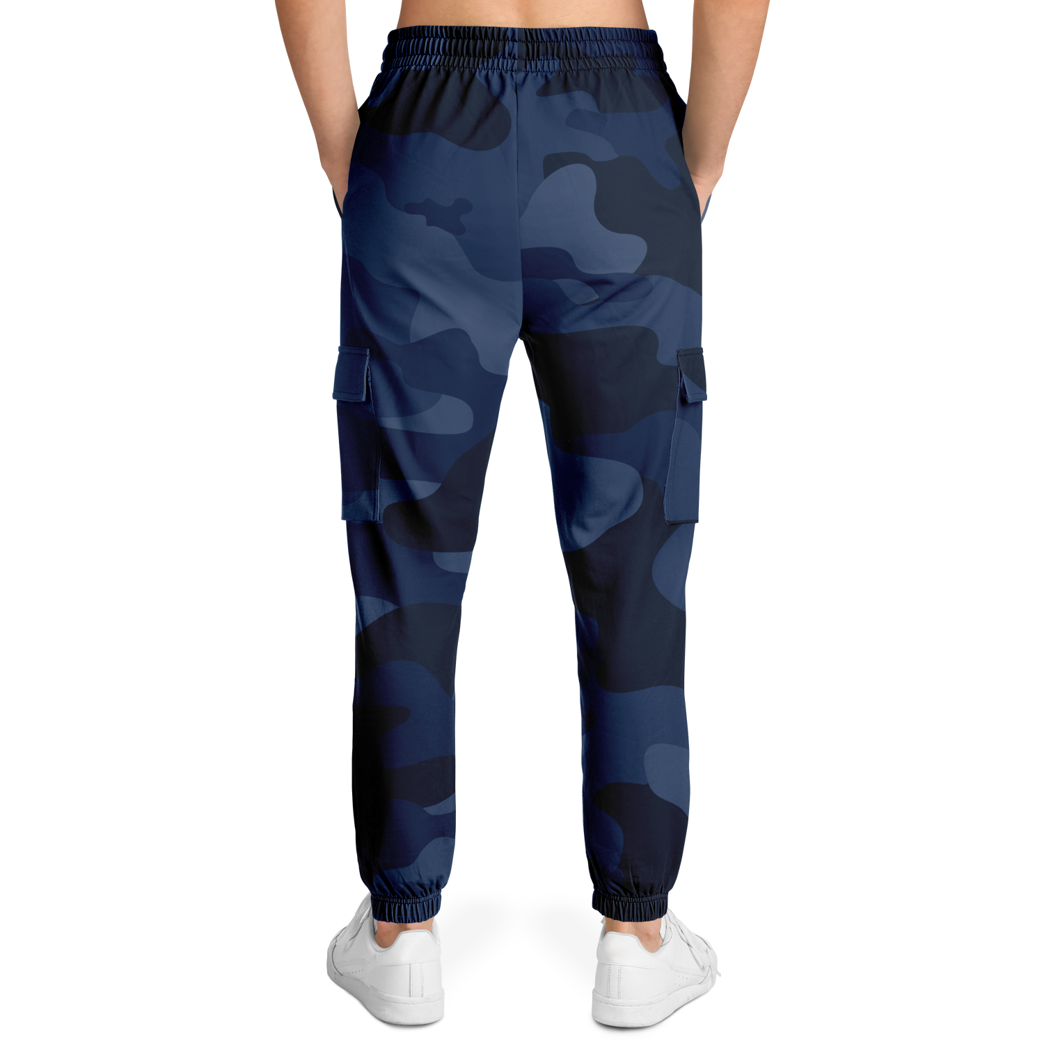 Camo Cargo Pants | Unisex | Deep Blue Camouflage