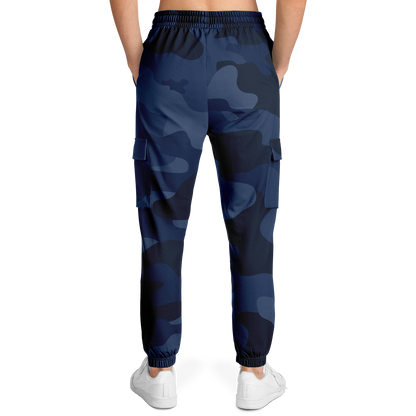 Camo Cargo Pants | Unisex | Deep Blue Camouflage