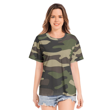 Camo T-shirt | Cotton | Unisex | Classic Green Camouflage