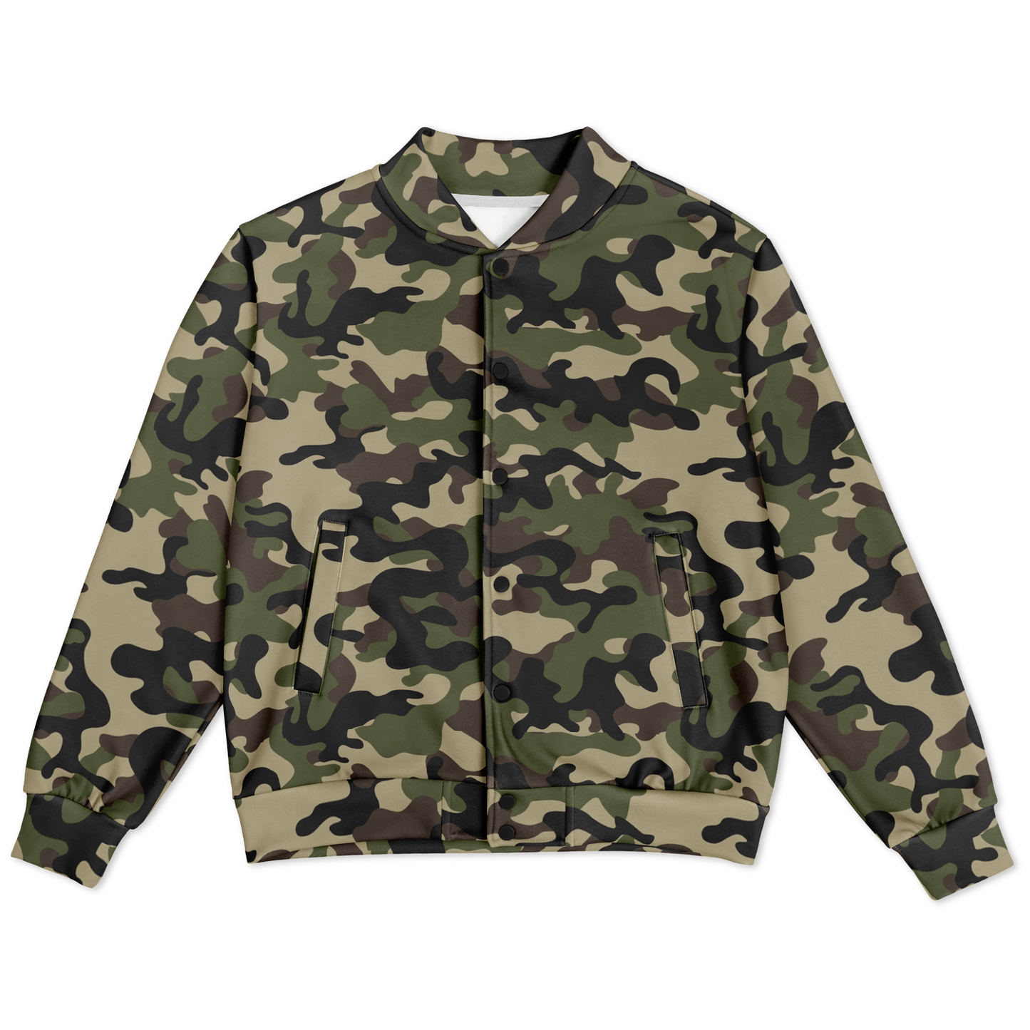 Military Brown Camo Jacket | Heavyweight Baseball Style