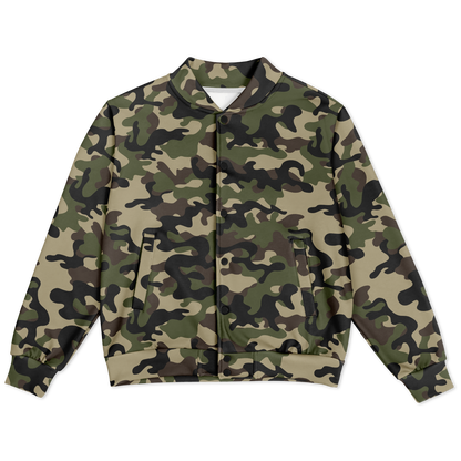 Military Brown Camo Jacket | Heavyweight Baseball Style