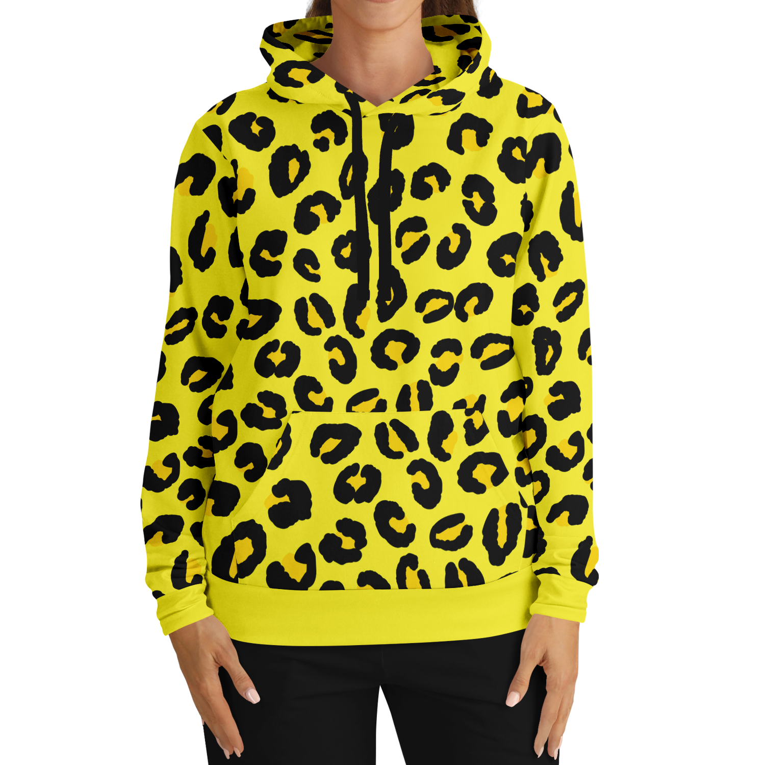 Leopard Hoodie | Black and Yellow Pattern | Unisex