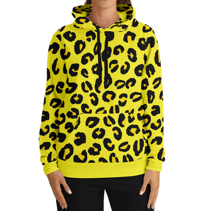 Leopard Hoodie | Black and Yellow Pattern | Unisex