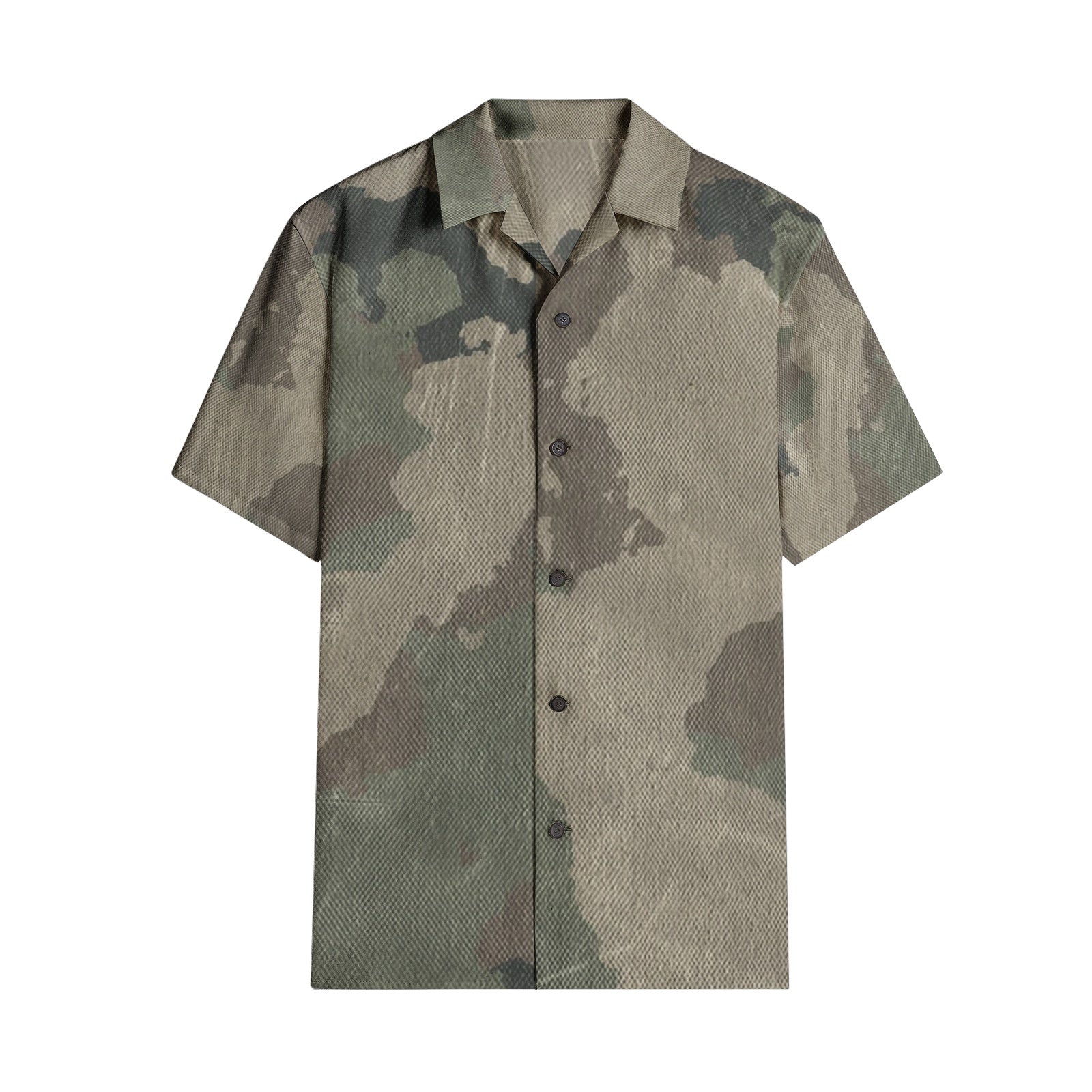 Cotton Camo Shirt For Men | Dirty Brown Short-Sleeve