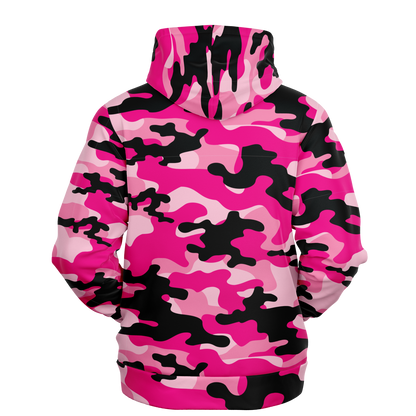 Pink Camo Hoodie | Candy, Black, & Cerise Mixed Camouflage