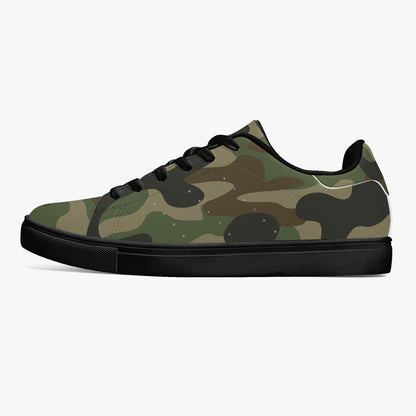 Camo Sneakers | Classic Low-Top Leather | Military Brown