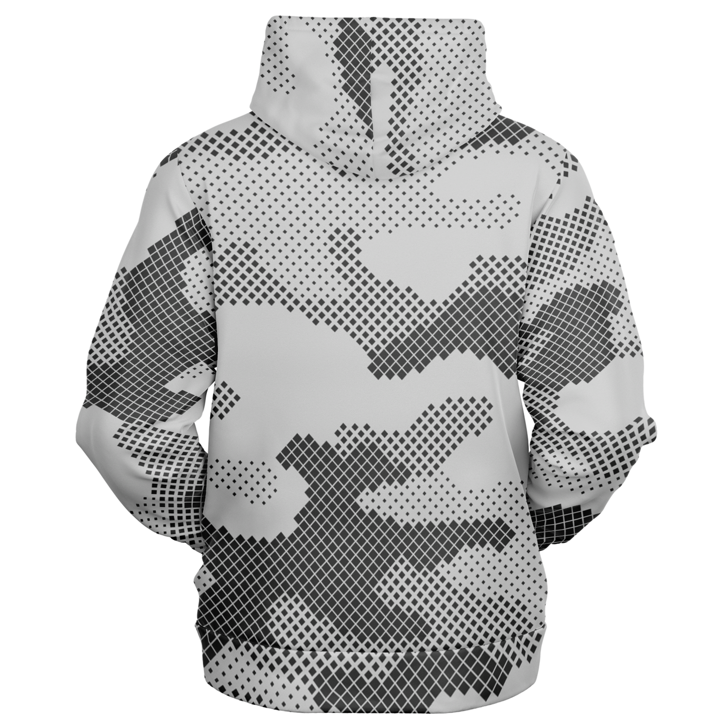 Zip-Up Hoodie | Digital Gray Camouflage