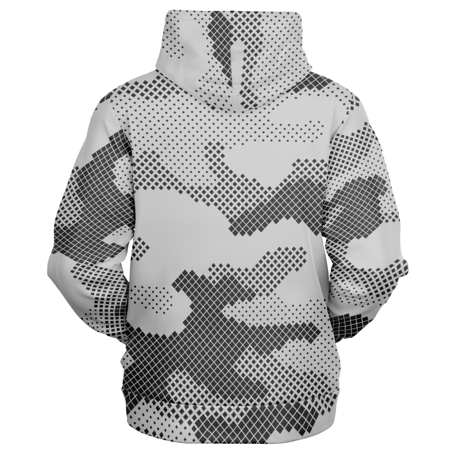 Zip-Up Hoodie | Digital Gray Camouflage