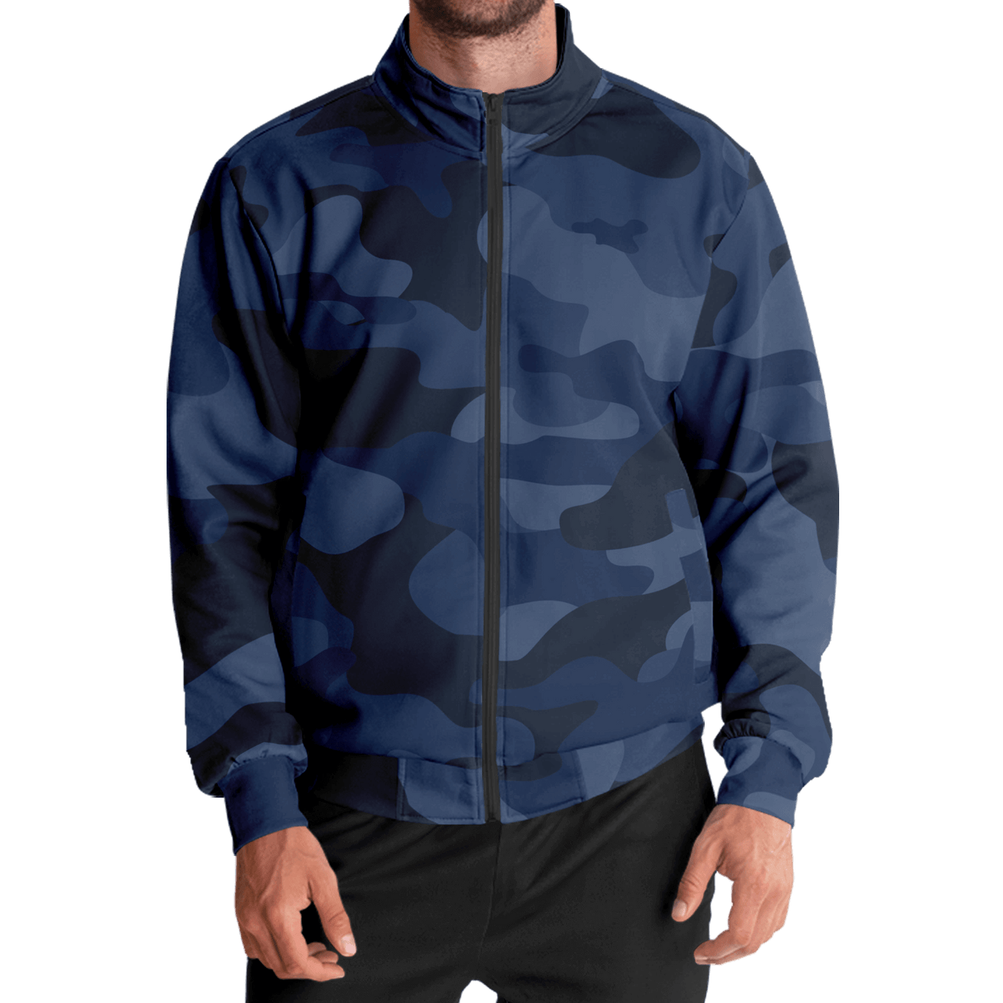 Camo Track Jacket | Deep Blue Camouflage