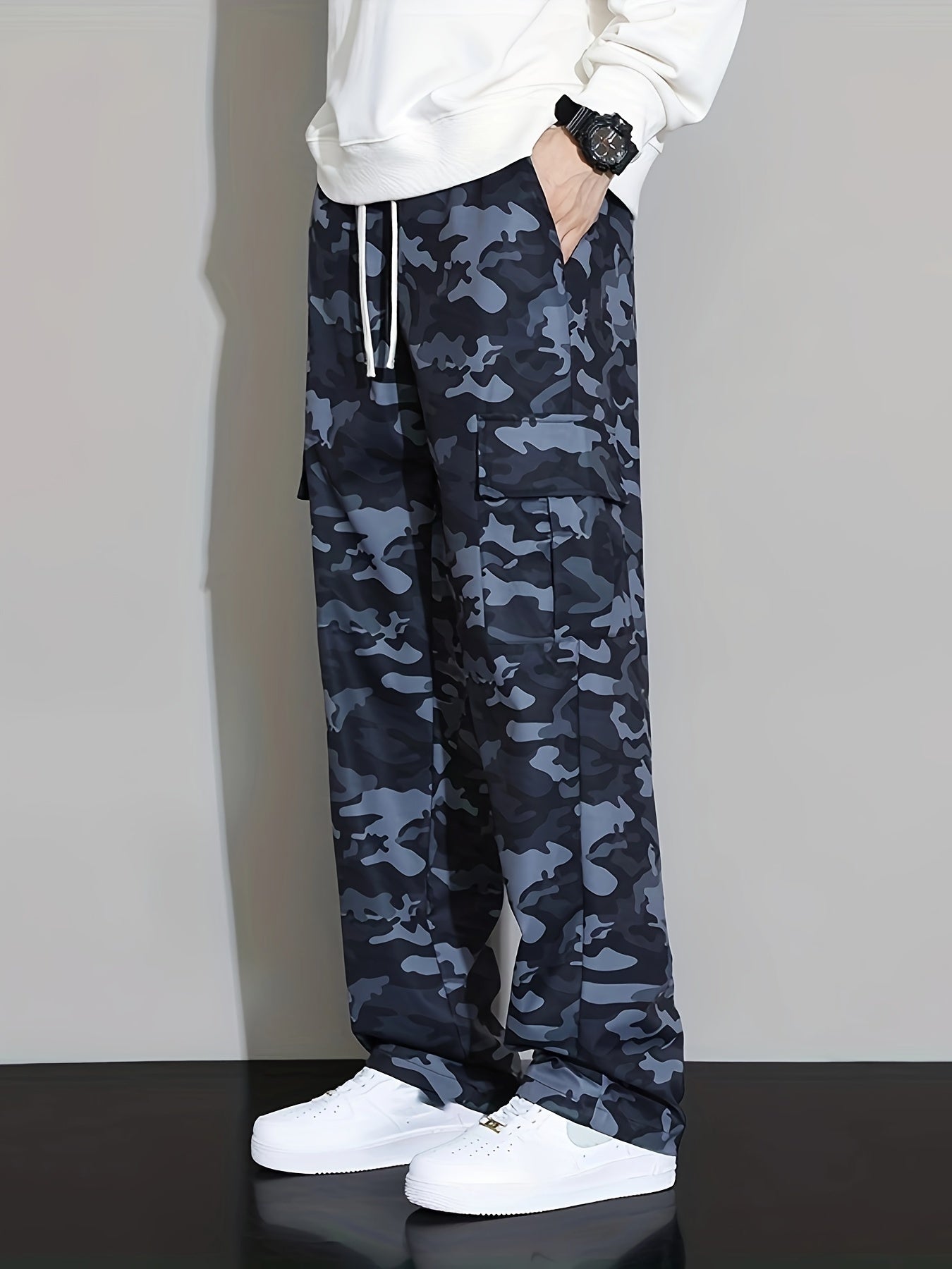 Camo Cargo Pants for Men | Available in Green or Grey