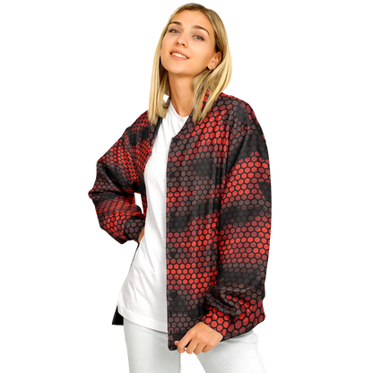 Baseball Jacket | Red & Black Hive Camouflage | Unisex