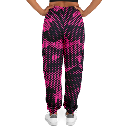 Camo Cargo Pants | Unisex | Pink Digital Dotted Hexagonal