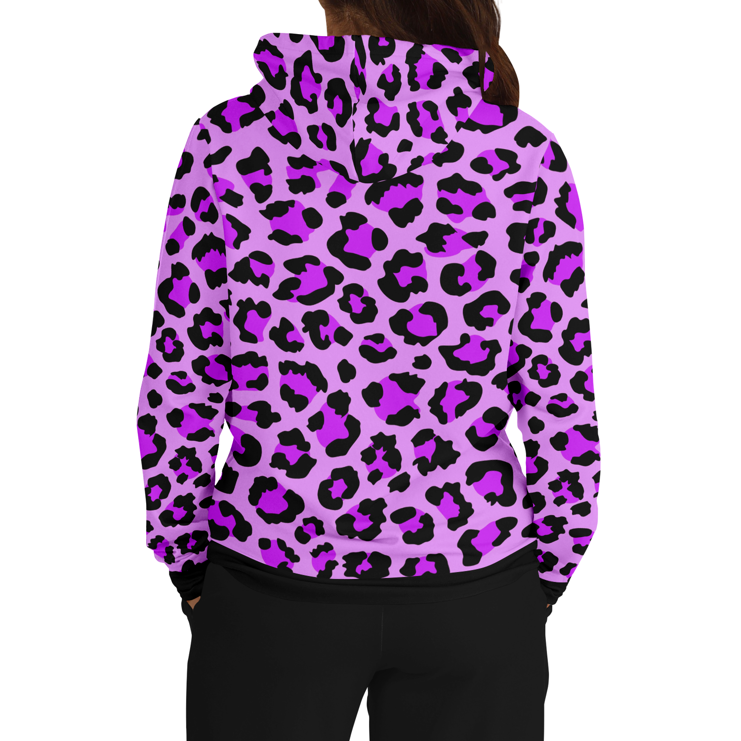 Leopard Hoodie | Purple, Blue and Black