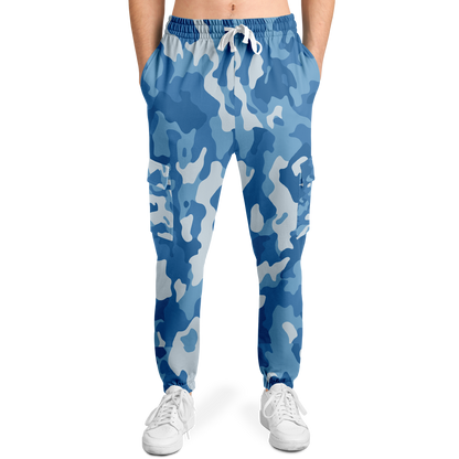 Military Blue Camo Cargo Sweatpants | Unisex