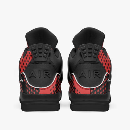 Red Camo Jordans AJ4 | Pixel Camouflage | Black Sole