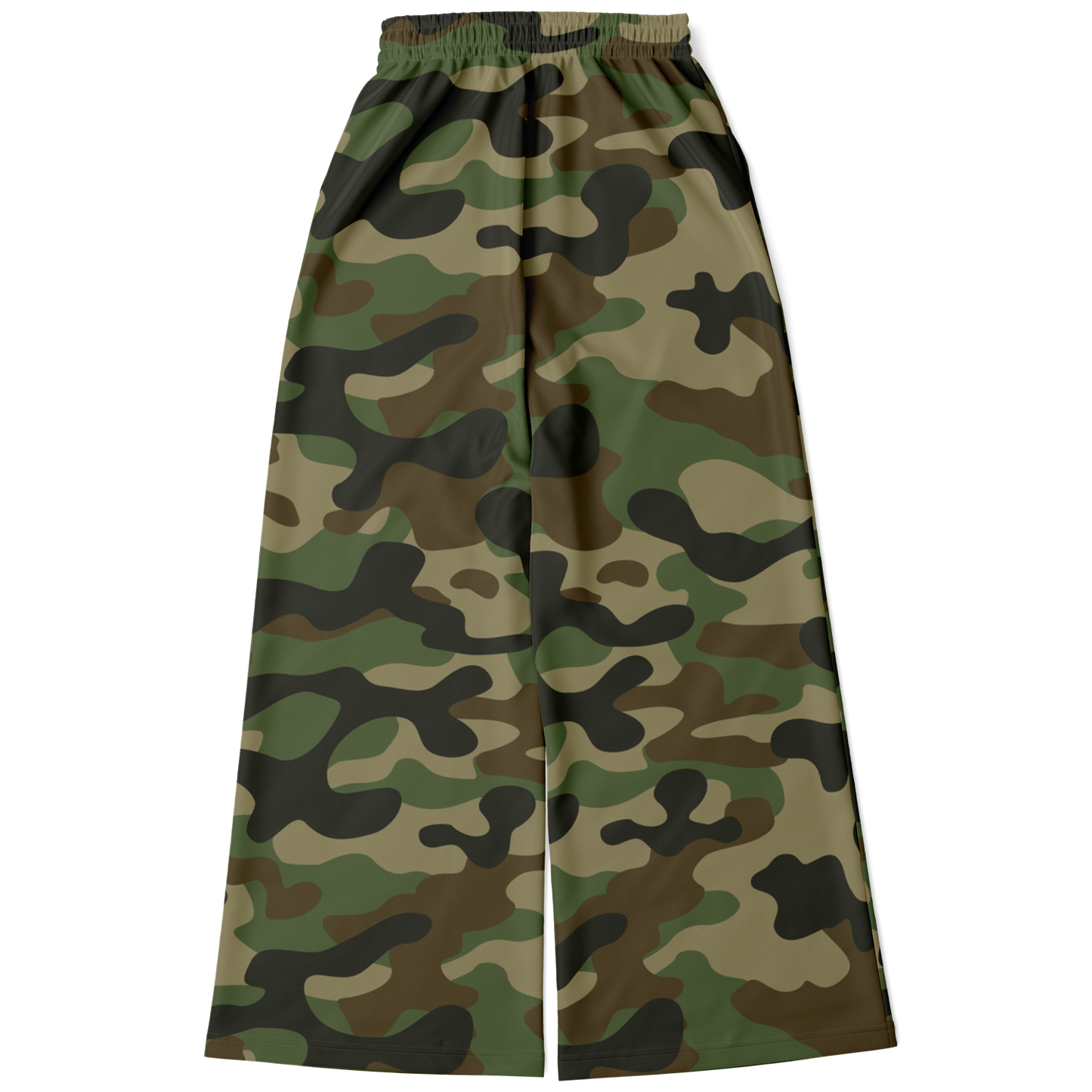 Camo Wide Leg Pants | Military Brown Camouflage