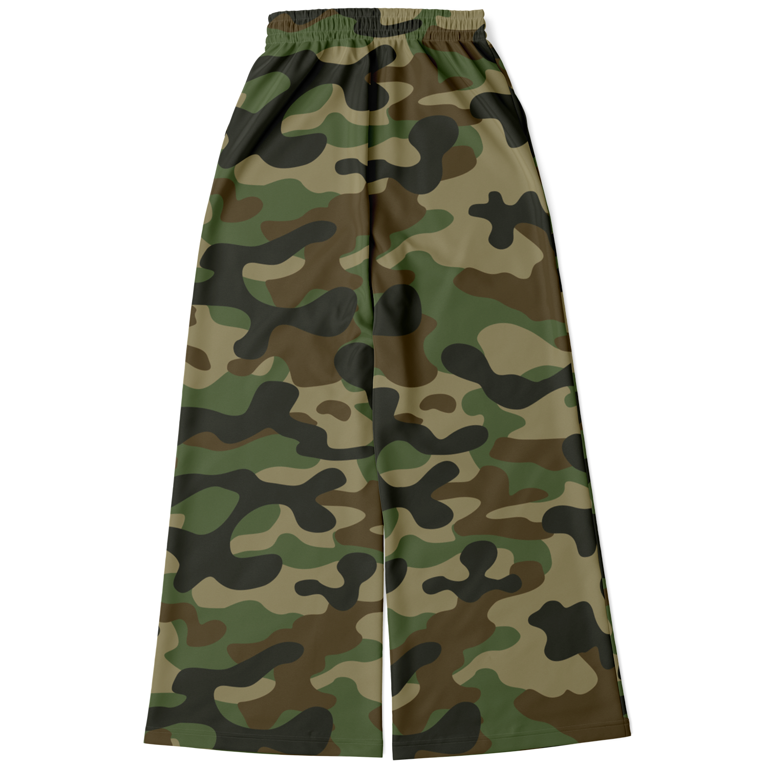 Camo Wide Leg Pants | Military Brown Camouflage