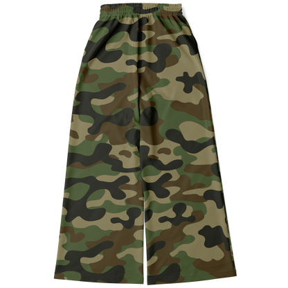 Camo Wide Leg Pants | Military Brown Camouflage