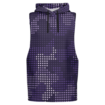 Sleeveless Hoodie | Blue Led Screen Camouflage