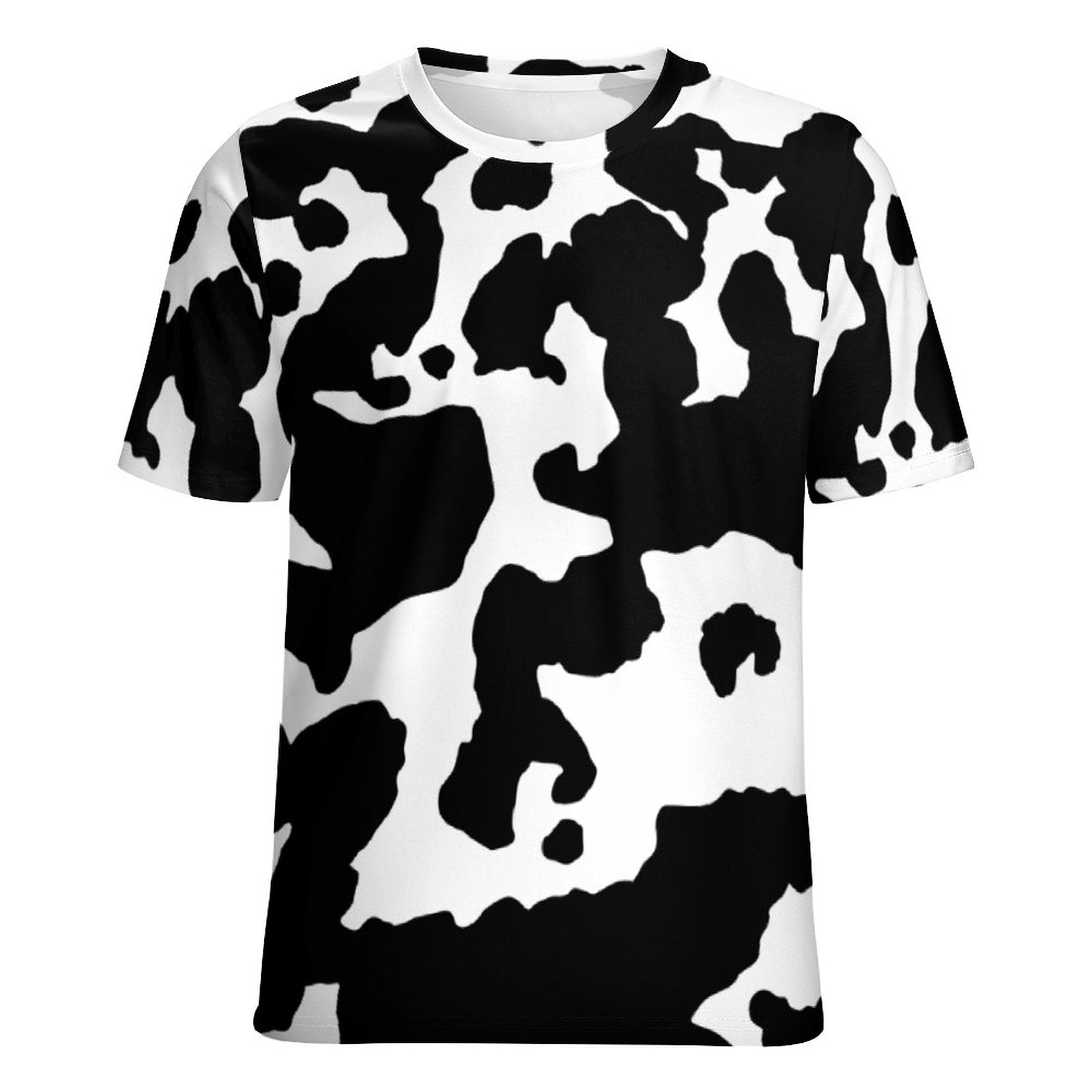 Camo Shirt | Black & White Cow Camouflage T