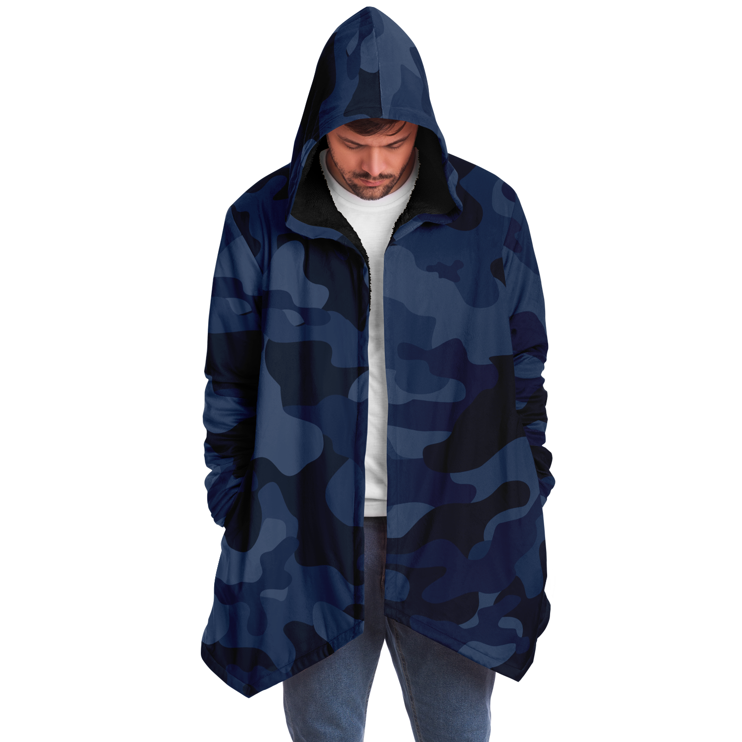 Camo Cloak | Deep Blue Camouflage | Microfleece