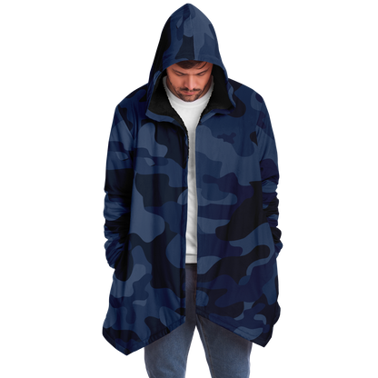 Camo Cloak | Deep Blue Camouflage | Microfleece