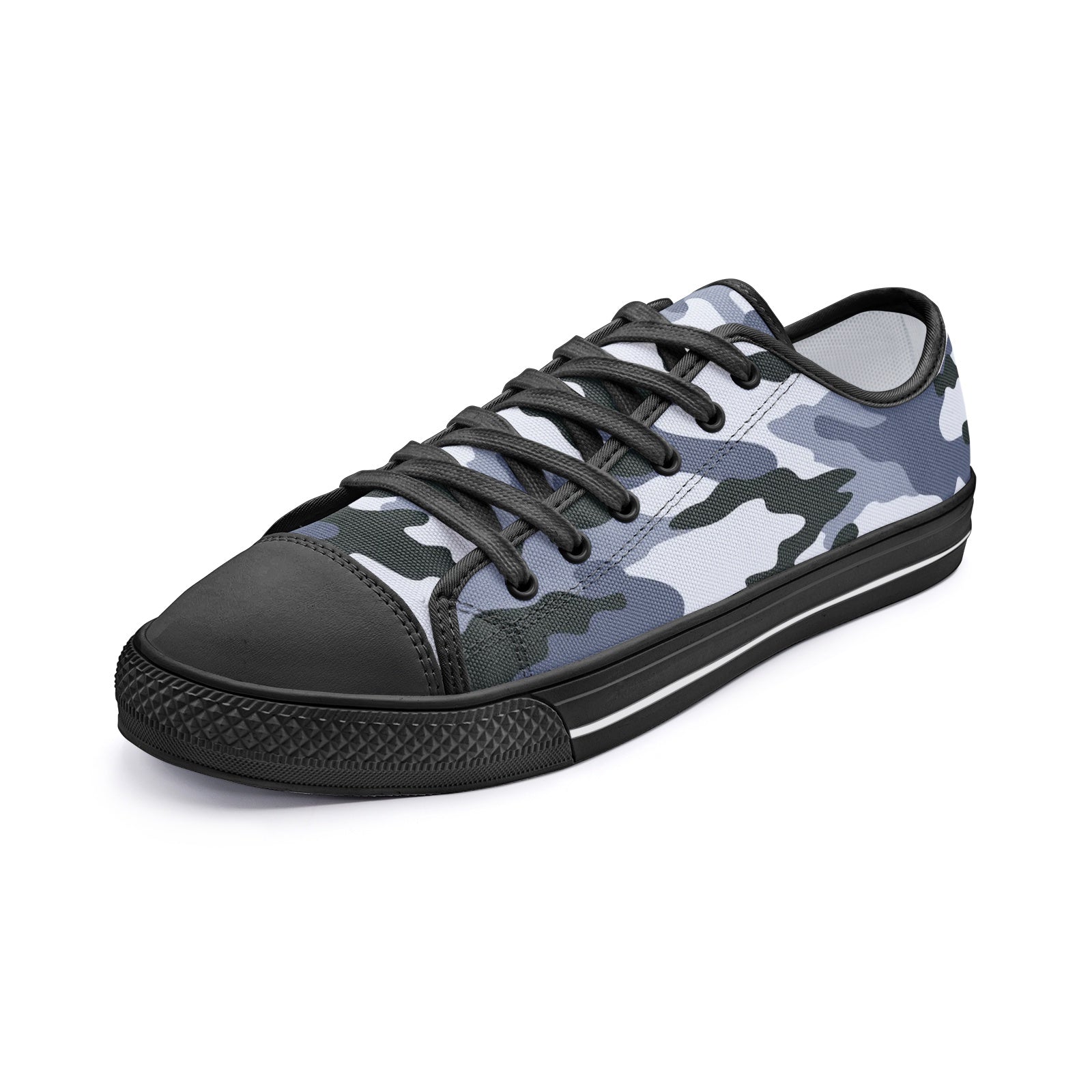 Camo Shoes | Low Top Canvas | Light Blue Camouflage