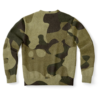 Camo Sweatshirt | Unisex | Green Fabric Camouflage