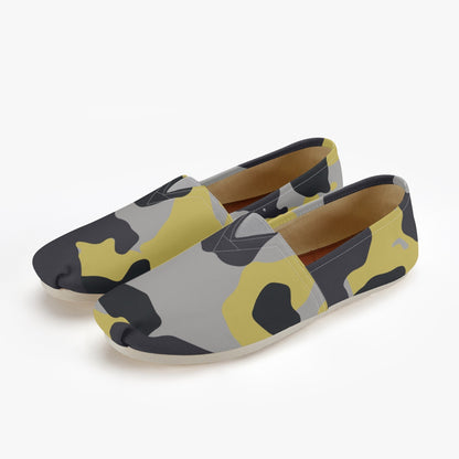 Camo Toms | Yellow, Black, and Silver Camouflage Canvas Shoes