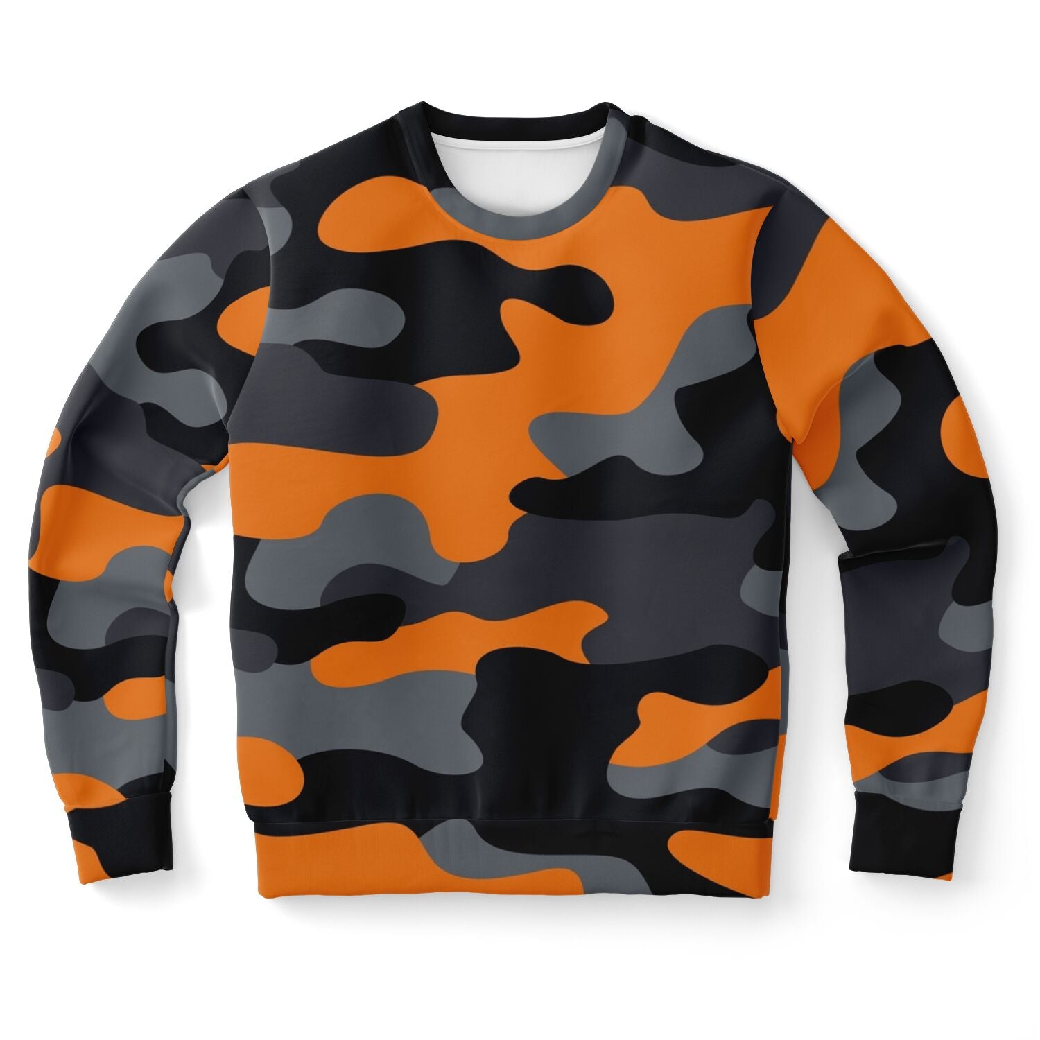 Camo Sweatshirt | Unisex | Orange, Black & Gray