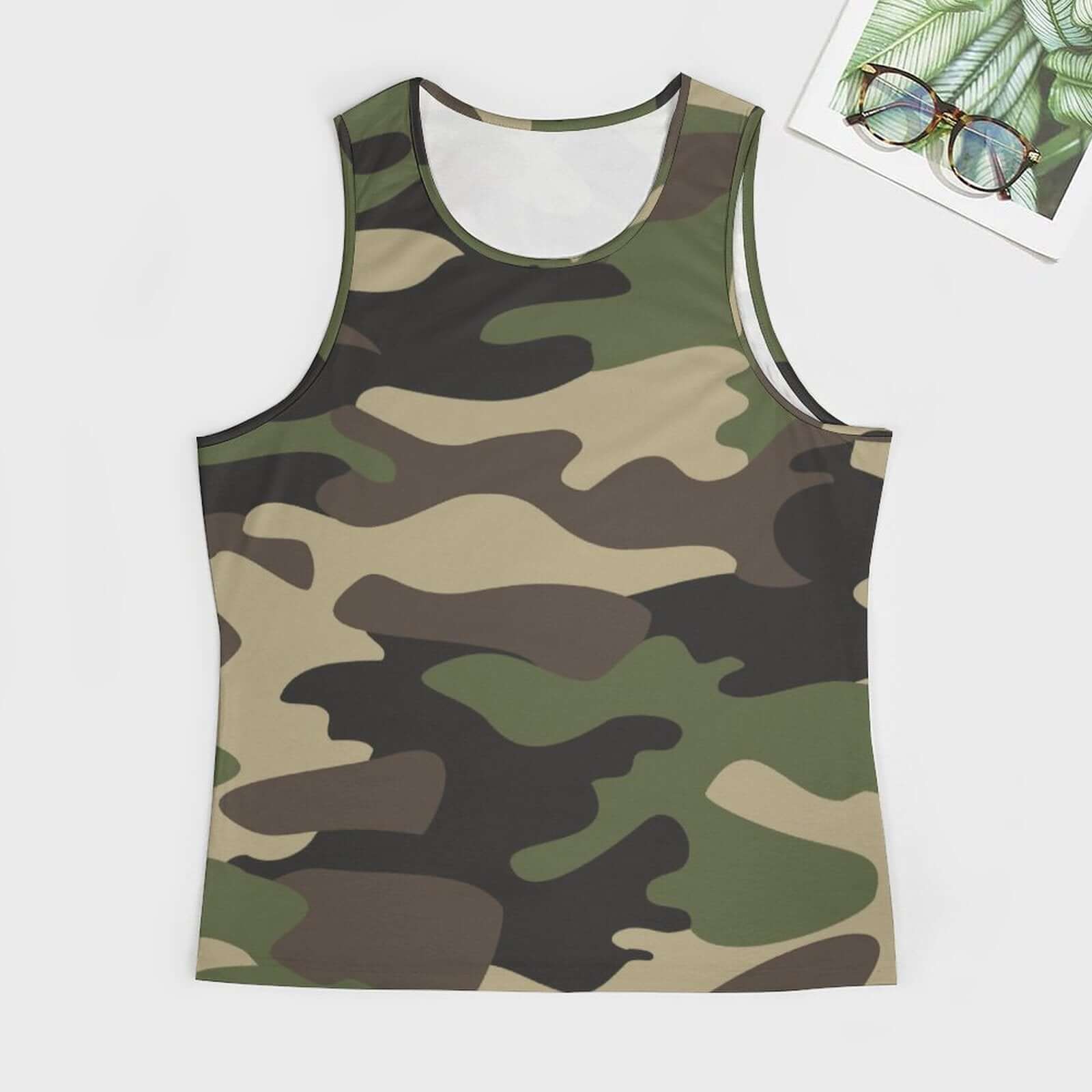 Camo Tank Top | Classic Green Camouflage