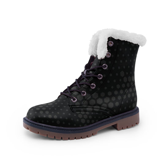 Snow Camo Boots | Stylish Black Hive Camouflage